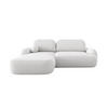 ECKSOFA MOLLY L Links QUELLE 00 mit Schlaffunktion - Weiß, Textil (275/175cm) - Bedante