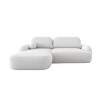 ECKSOFA MOLLY L Links QUELLE 00 mit Schlaffunktion - Weiß, Textil (275/175cm) - Bedante