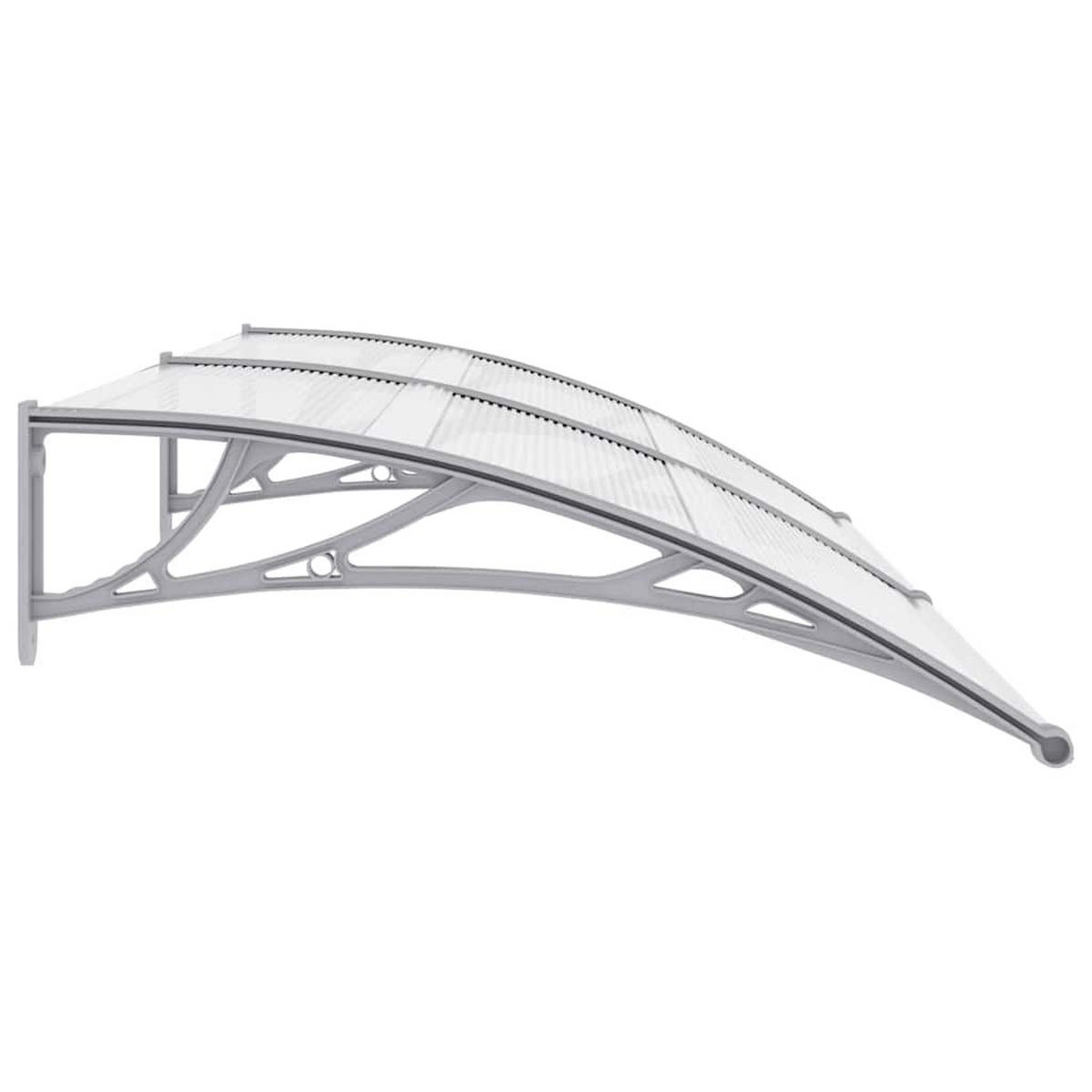 TÜRVORDACH Grau 200/100 Cm Pc - Grau, Kunststoff (100/200cm) - vidaXL