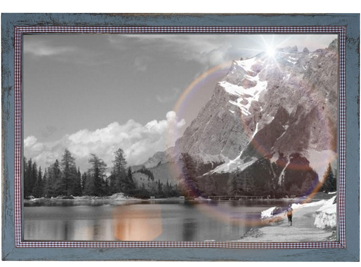 BILDERRAHMEN SHABBY-LOOK rechteckig Grau - Grau, Holz (36/26/1cm) - MCW