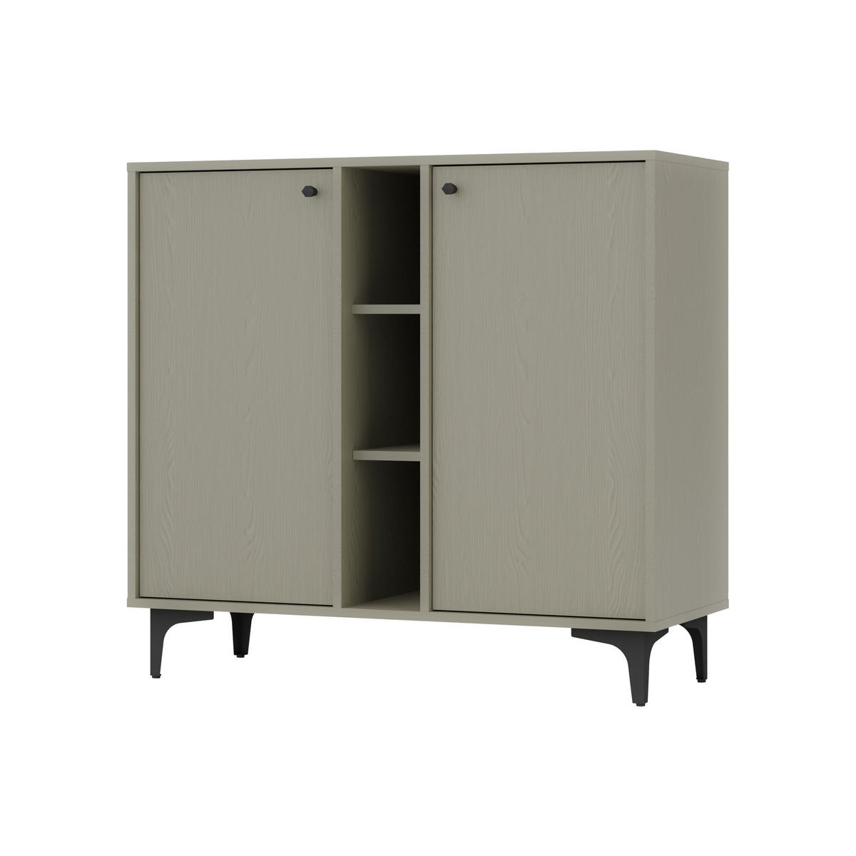 KOMMODE TORINO 100/94/41 cm mit 2 Türen Hellgrün - Hellgrün, Holzwerkstoff (100/94/41cm) - MASSENO