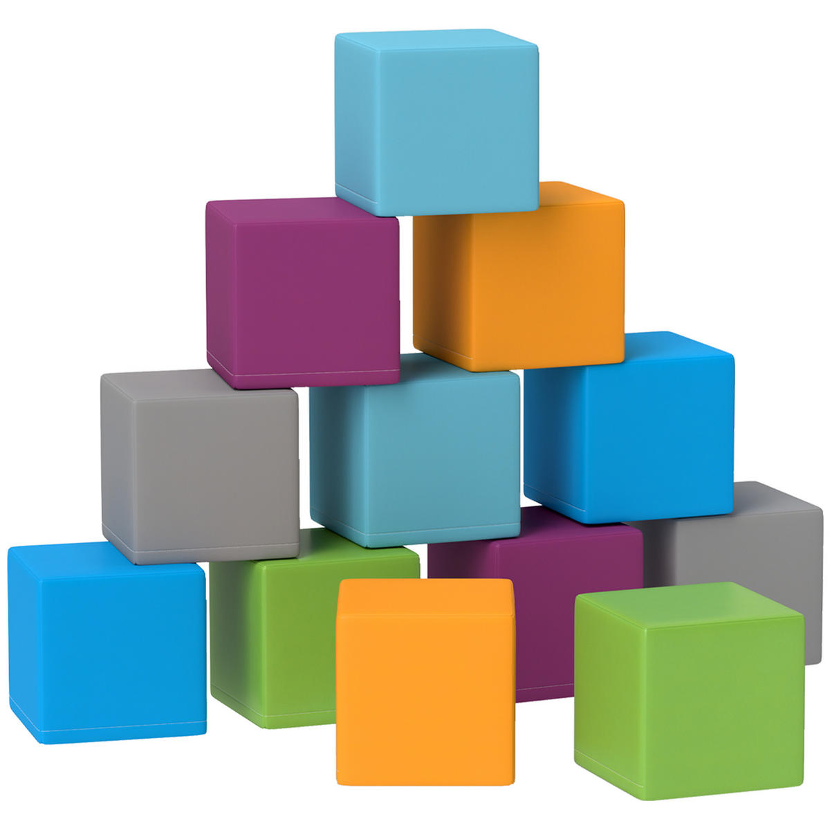 SOFTBAUSTEINE - Multicolor, Kunststoff (20/20/20cm) - HOMCOM