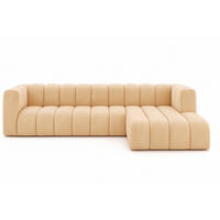 ECKSOFA L-Form GRAND 318 cm, Stoff Salvador, Beige, Rechts - Beige, Holz (318/179cm) - Kaiser Möbel