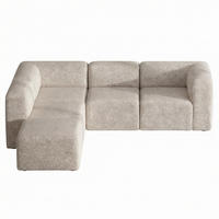 CHAISELONGSOFA Cubic Stoff Beige - Beige, Textil (257/257cm) - ebuy24