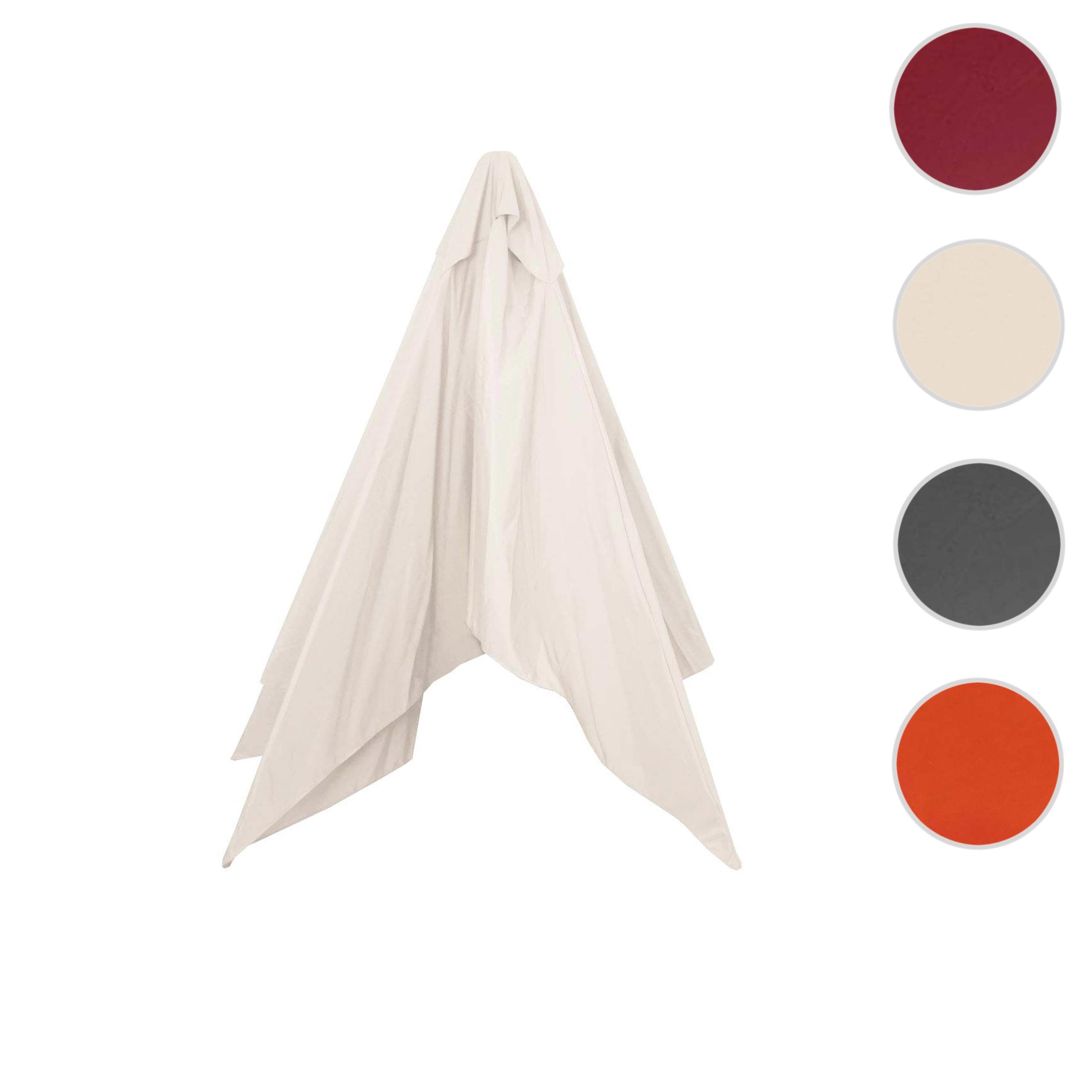 ERSATZ-BEZUG FÜR SCHIRM Cremeweiß - Weiß, Textil (390/290cm) - MCW