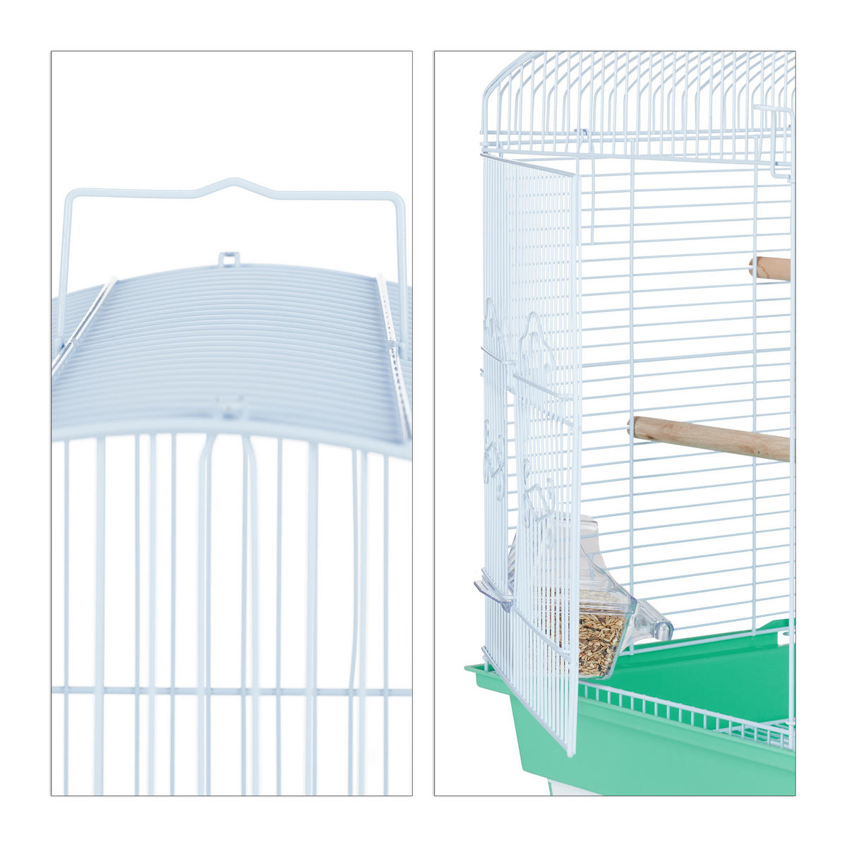 VOGELKÄFIG - Multicolor, Kunststoff/Metall (46.5/56.5/35.5cm) - Relaxdays