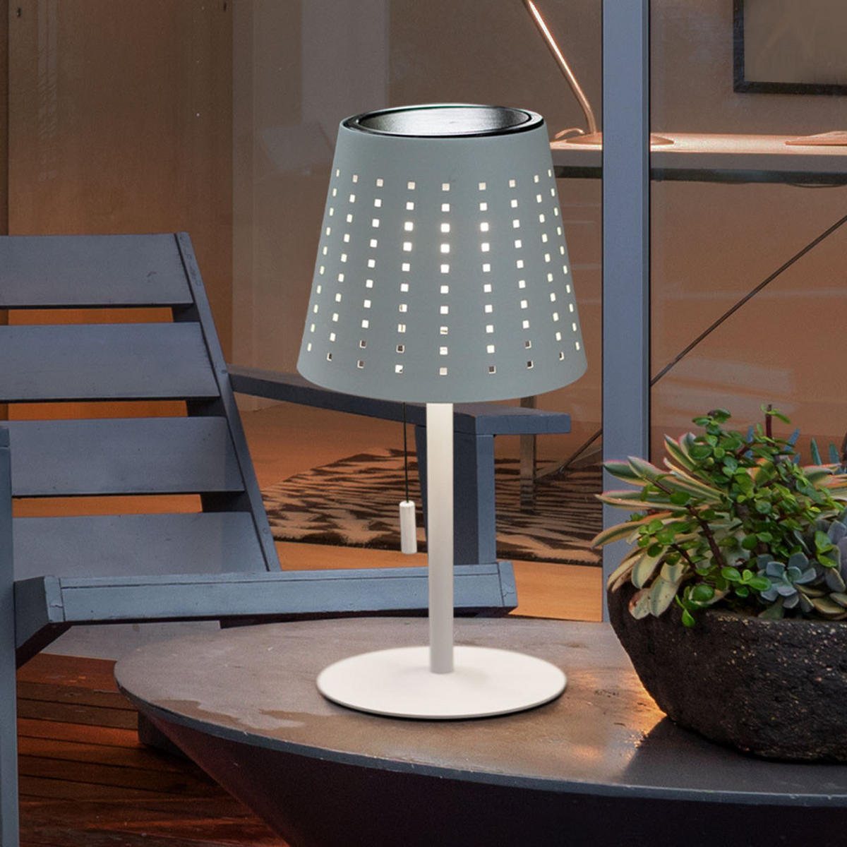 LED AUSSENLEUCHTE Mandy Weiß Metall - Weiß, Metall (14/14/30cm)