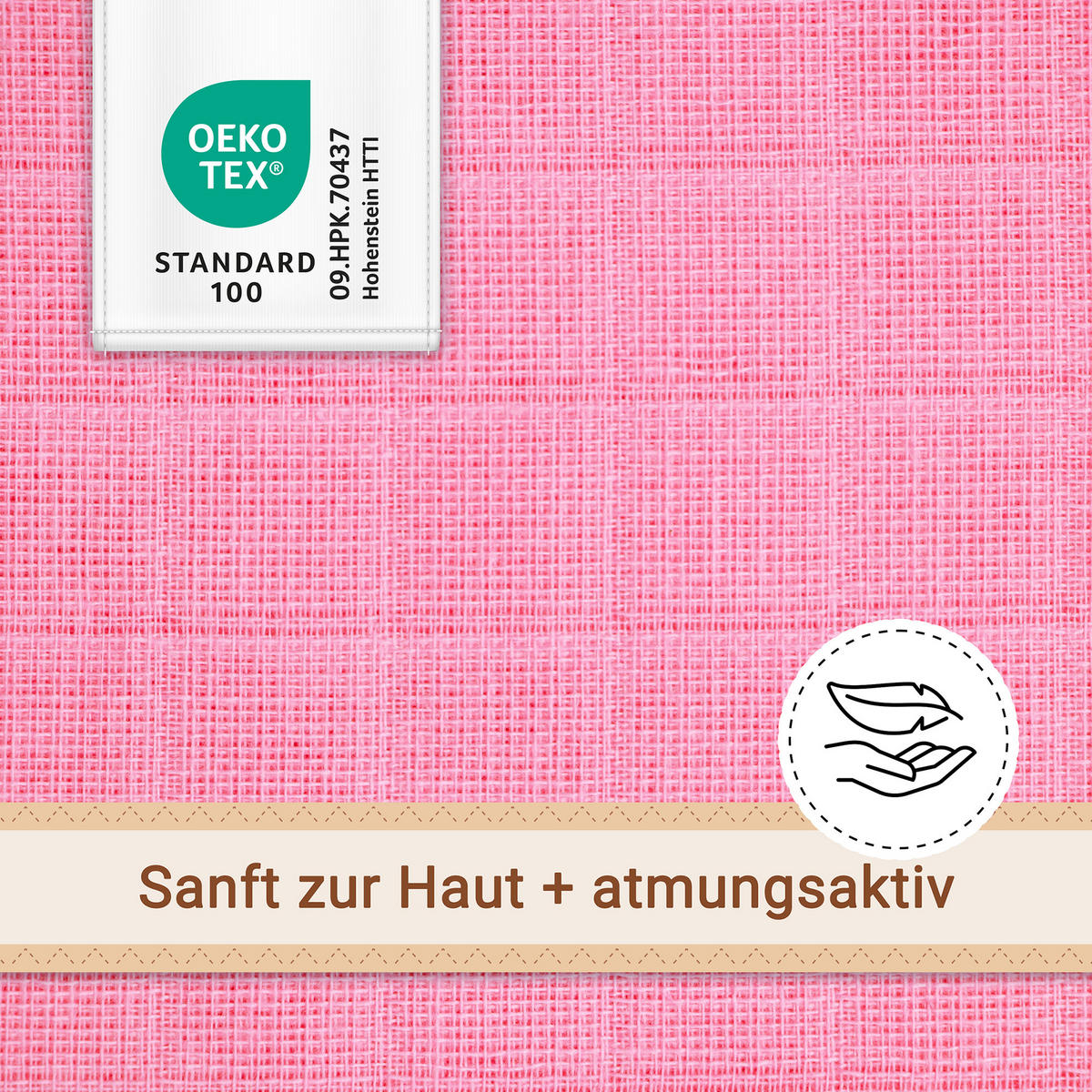 SPUCKTÜCHER, 10er-Set, 70x70 cm, 100% Baumwolle, Rosa - Rosa, Textil (70/70cm) - Zollner