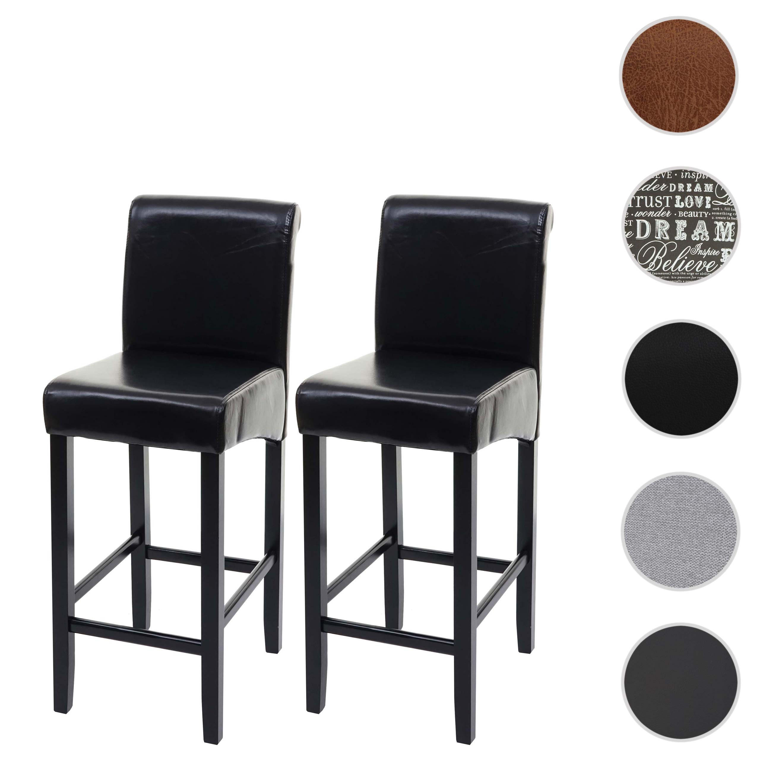 BARHOCKER Schwarz 2er-Set - Schwarz, Holz (39/105/53cm) - MCW
