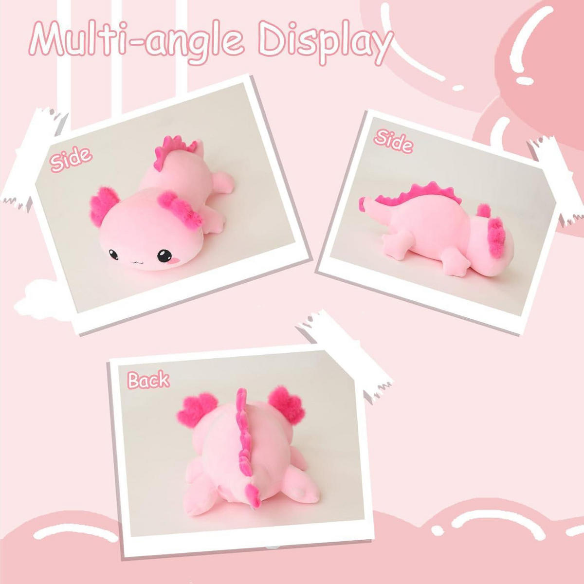 PLÜSCHTIER Axolotl 35 cm - Rosa, Textil (12.7/20.3cm)