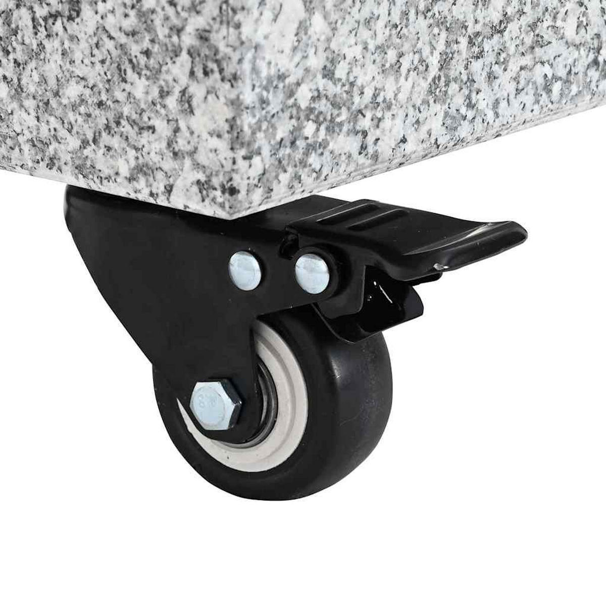 SONNENSCHIRMSTÄNDER Grau 45/25/45 Cm Granit - Grau, Stein (25/45cm) - vidaXL