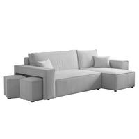 ECKSOFA PARIS mit Schlaffunktion und Bettkasten Grau - Grau, Holzwerkstoff/Kunststoff (262/145cm) - Idohome