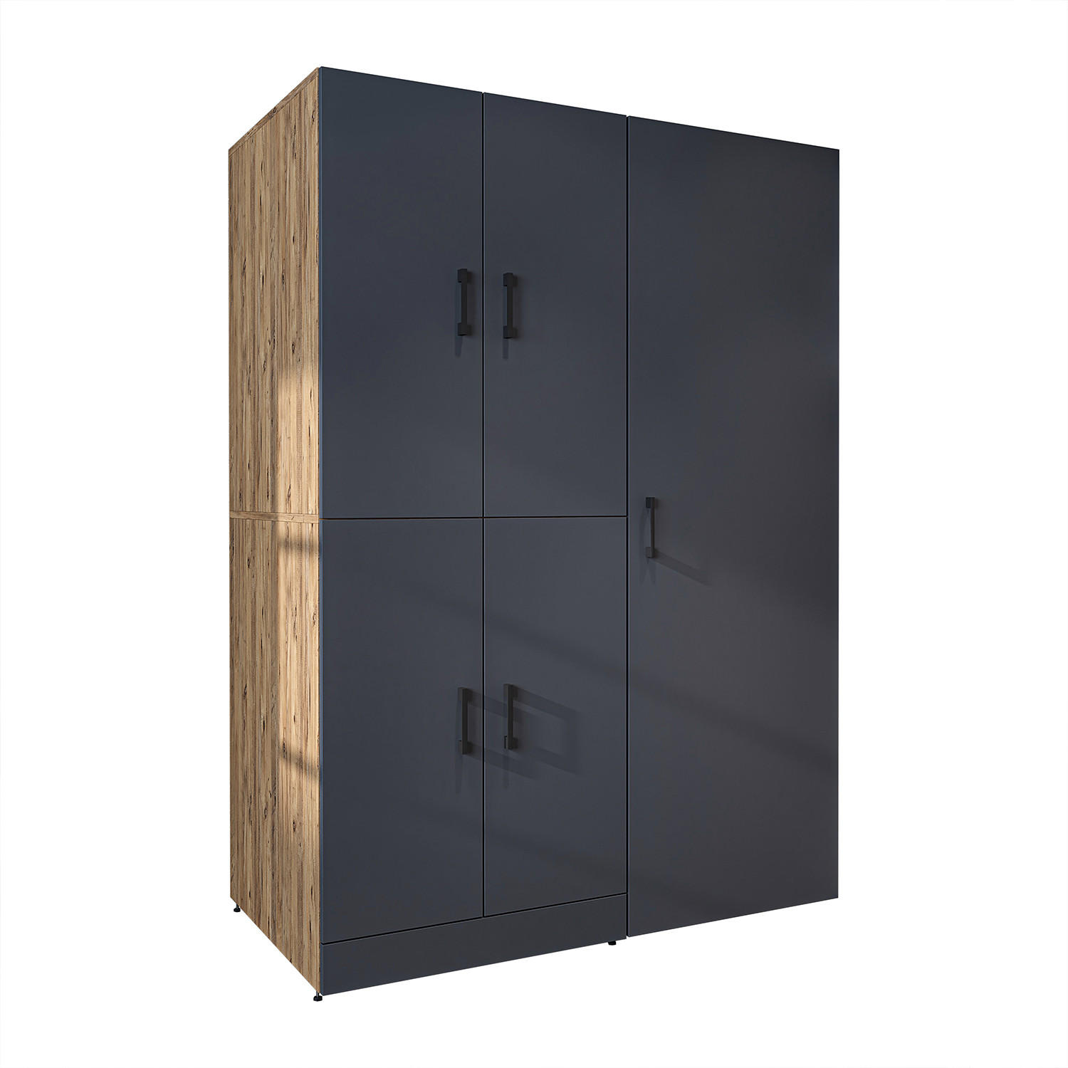 WASCHMASCHINENSCHRANK DORA-I 130cm Breit, 186cm Hoch - Anthrazit, Holzwerkstoff (130/186/73.8cm)