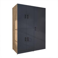 WASCHMASCHINENSCHRANK DORA-I 130cm Breit, 186cm Hoch - Anthrazit, Holzwerkstoff (130/186/73.8cm)