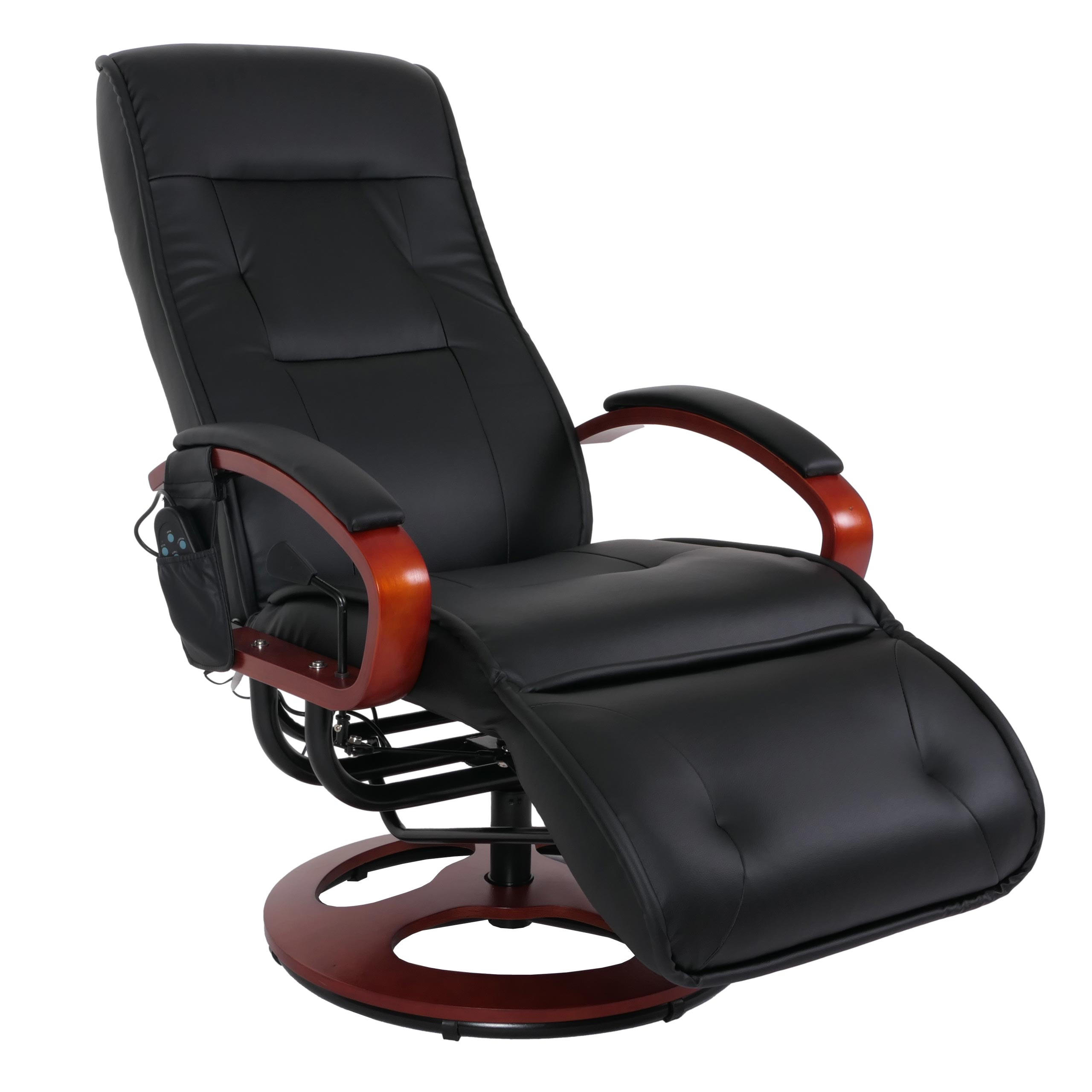 Berlinlodge Massagesessel Schwarz 69x118x143 cm