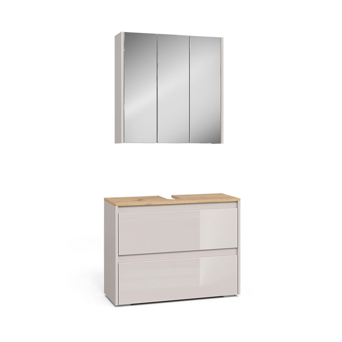 KOUPELNOVÝ NÁBYTEK Majest Kašmír/Řemeselné - kašmírová/světle šedá, kompozitní dřevo (80.1/62/30.1cm) - Vicco