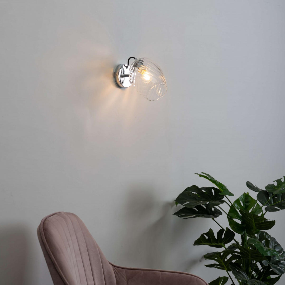 WANDLEUCHTE Cassia, Transparant, 23cm - Transparent, Glas (14/23/22cm) - KOSILUM