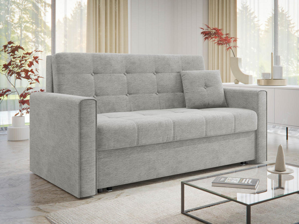 SCHLAFSOFA Viva Lux III - Hellbraun, Holz/Textil (153/85/98cm) - MIRJAN24