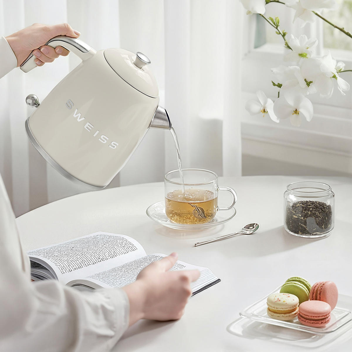 WASSERKOCHER KTS8 Beige, Vintage - Beige, Metall (16/24/22cm) - SWEISS