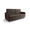 SCHLAFSOFA KONGO 08, Sofa mit Schlaffunktion, Farbe: Braun, Velourstoff - Braun, Textil (222/100/100cm) - O-Sofa