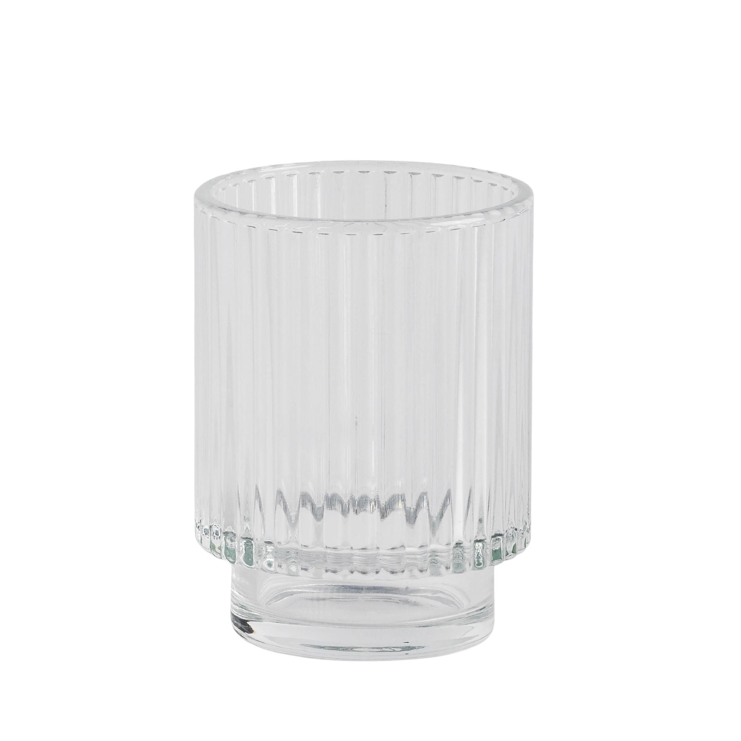 ZAHNPUTZBECHER Ryflos transparent - Transparent, Glas (7/9.7/7cm) - home&you
