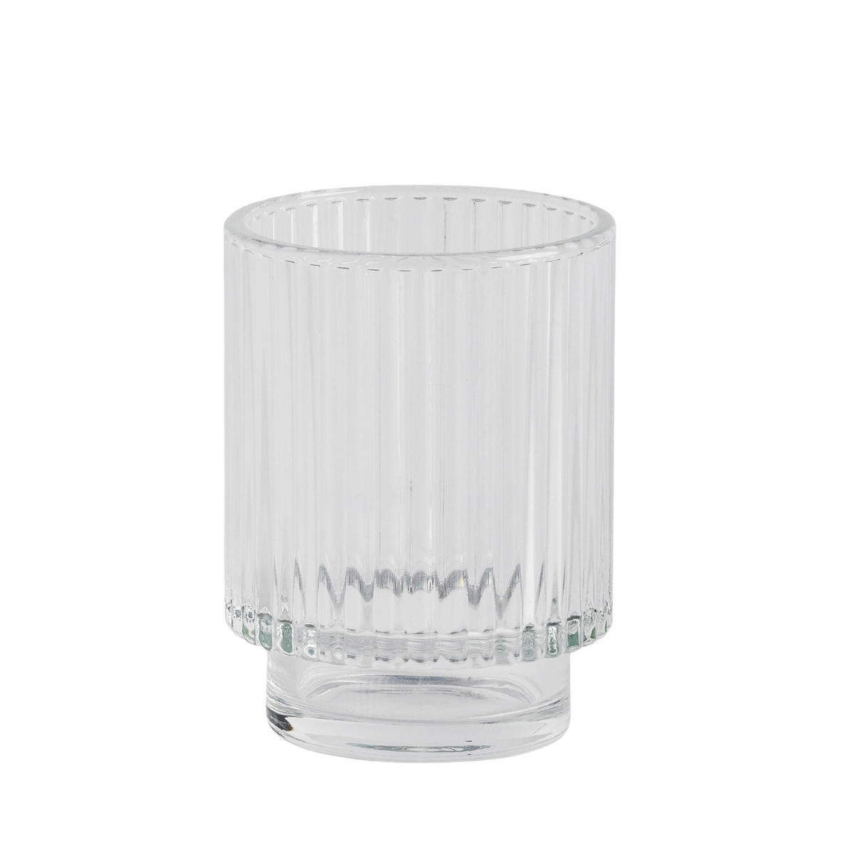 ZAHNPUTZBECHER Ryflos transparent - Transparent, Glas (7/9.7/7cm) - home&you