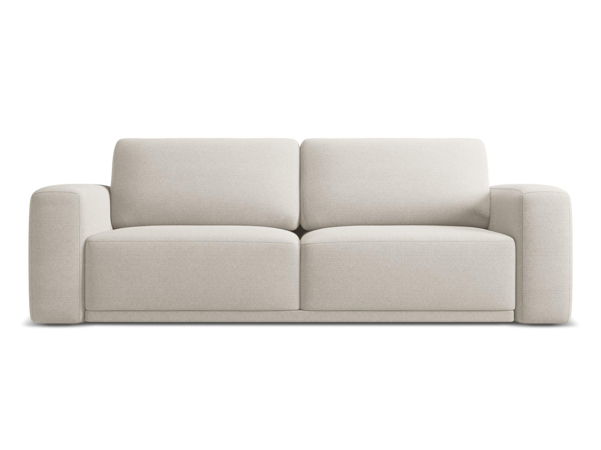 3-SITZER SOFA mit Schlaffunktion Chenille Stoff Grau - Silberfarben/Schwarz, Kunststoff/Textil (242/91/100cm) - Makamii