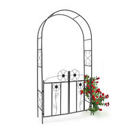 ROSENBOGEN - Schwarz, Metall (116/228/36.5cm) - Relaxdays