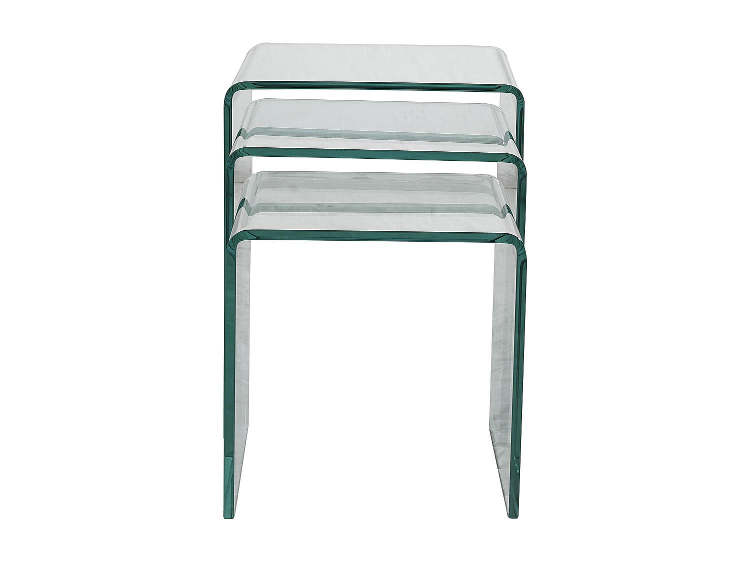 COUCHTISCH - 42 cm x 42 cm - glas - transparent Minka - Transparent, Glas (42/42/42cm) - Vente-Unique