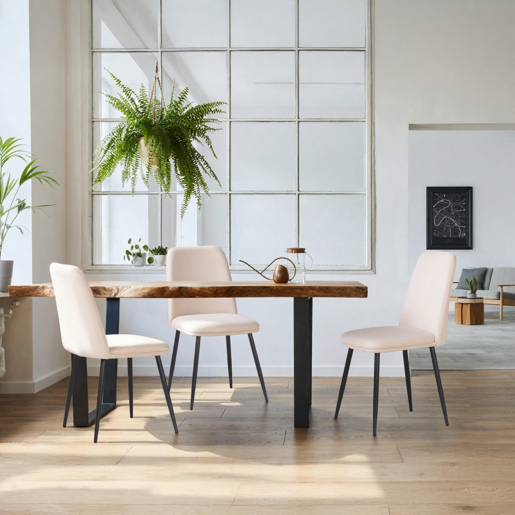 ESSZIMMERSTÜHLE Bono 2er Set Beige - Beige, Textil (55/85/48cm) - Albatros