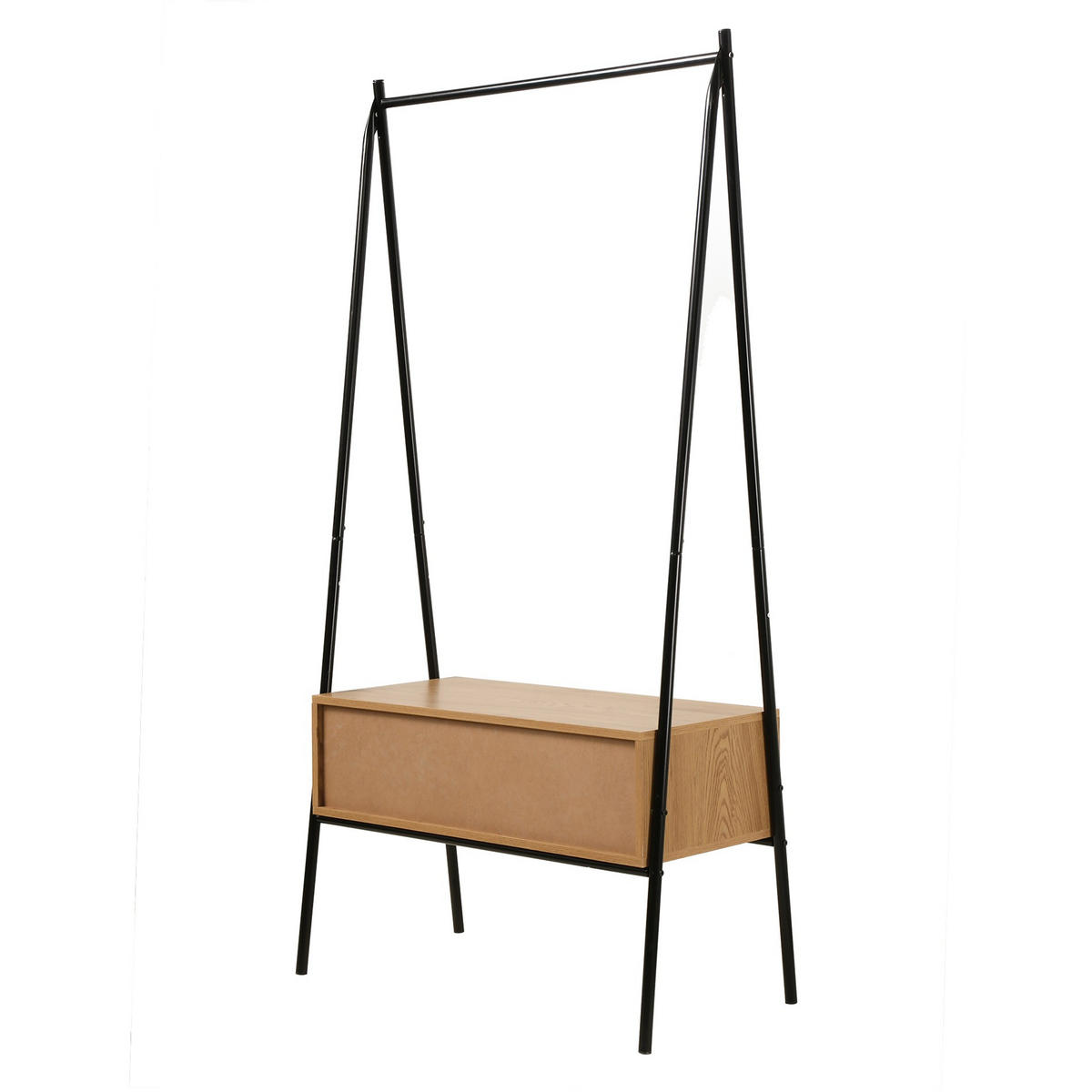 GARDEROBENSTÄNDER mit 1 Schublade in Eiche-Dekor H170cm - Eichefarben, Holzwerkstoff (39/170/46cm) - Calicosy