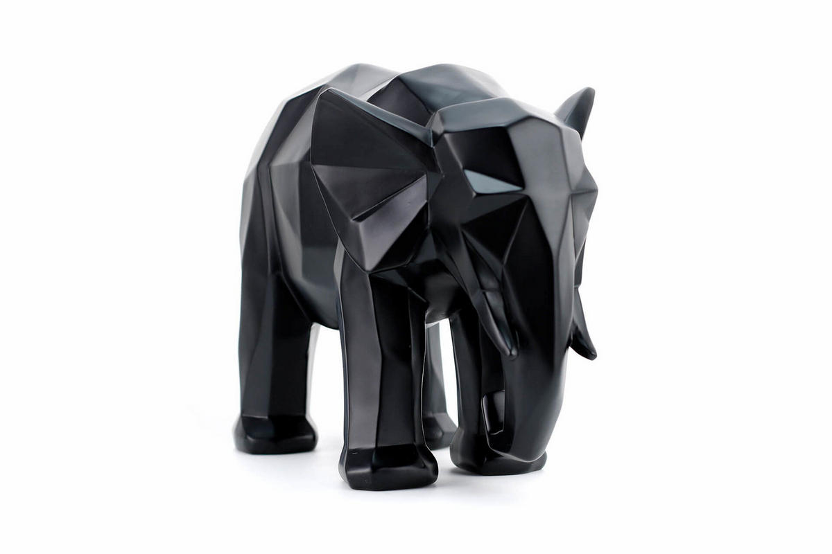 SKULPTUR Schwarz 27/21 cm - Schwarz, Stein (1.35/21/15cm) - KUNSTLOFT