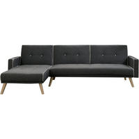 ECKSOFA jules Grau - Grau, Textil (148/275cm) - Habitat Garten
