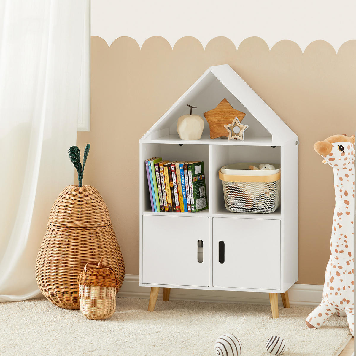KINDERREGAL Weiß - Weiß, Holz/Holzwerkstoff (60/103/30cm) - SoBuy