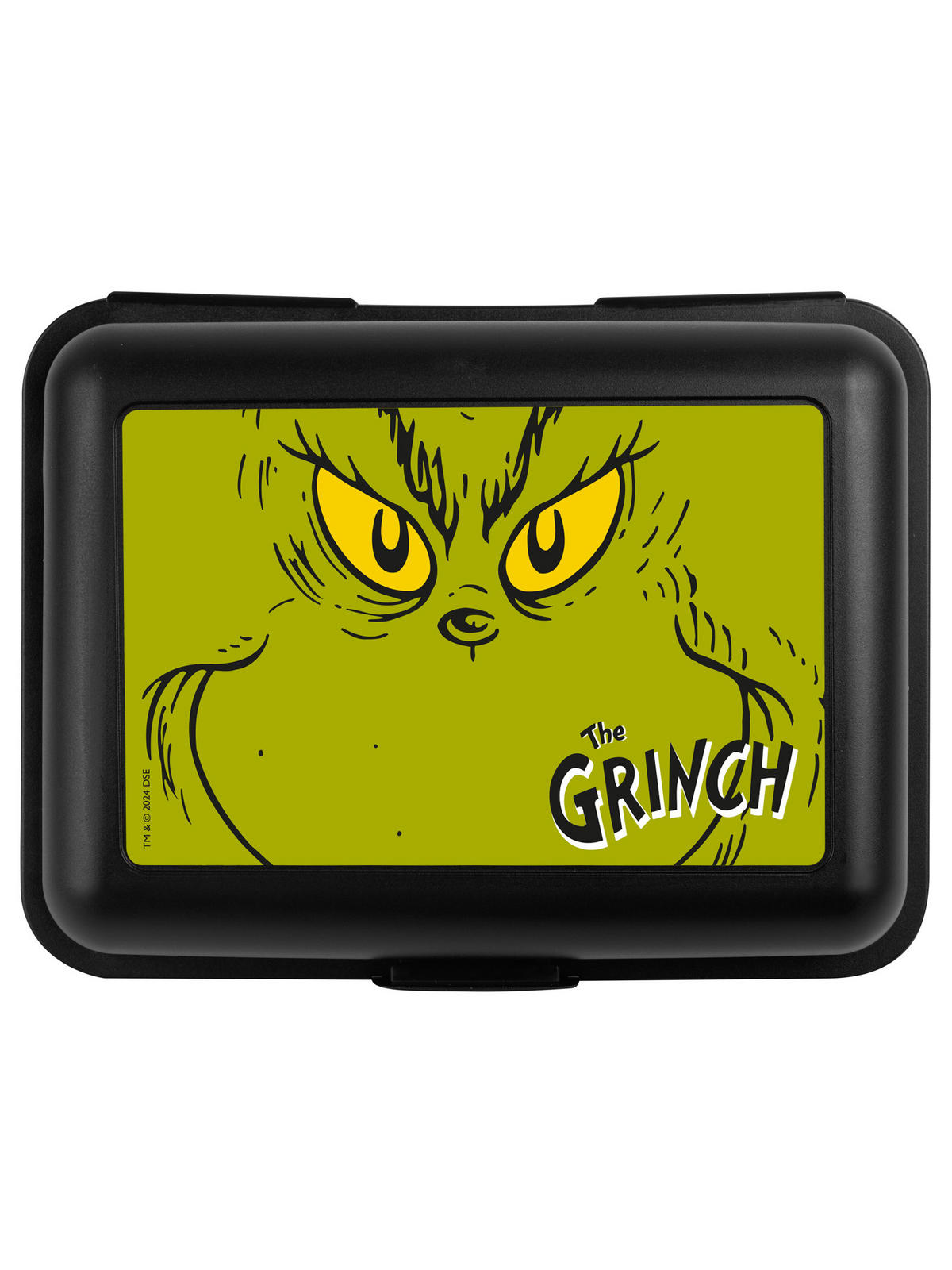 BROTDOSE The Grinch Gesicht Schwarz 17,5 x 12,8 x 6,9 cm - Schwarz, Kunststoff (17.5/6.9/12.8cm) - United Labels
