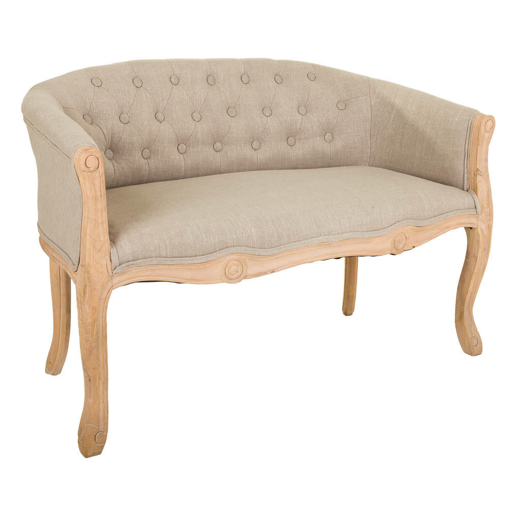 SOFA aus Holz 107x61x70 cm - Beige, Holz (107/70/61cm) - Wanderlust