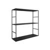 WANDREGAL Level Schwarz 60/20/60 cm - Schwarz, Metall (20/60/60cm) - Present Time