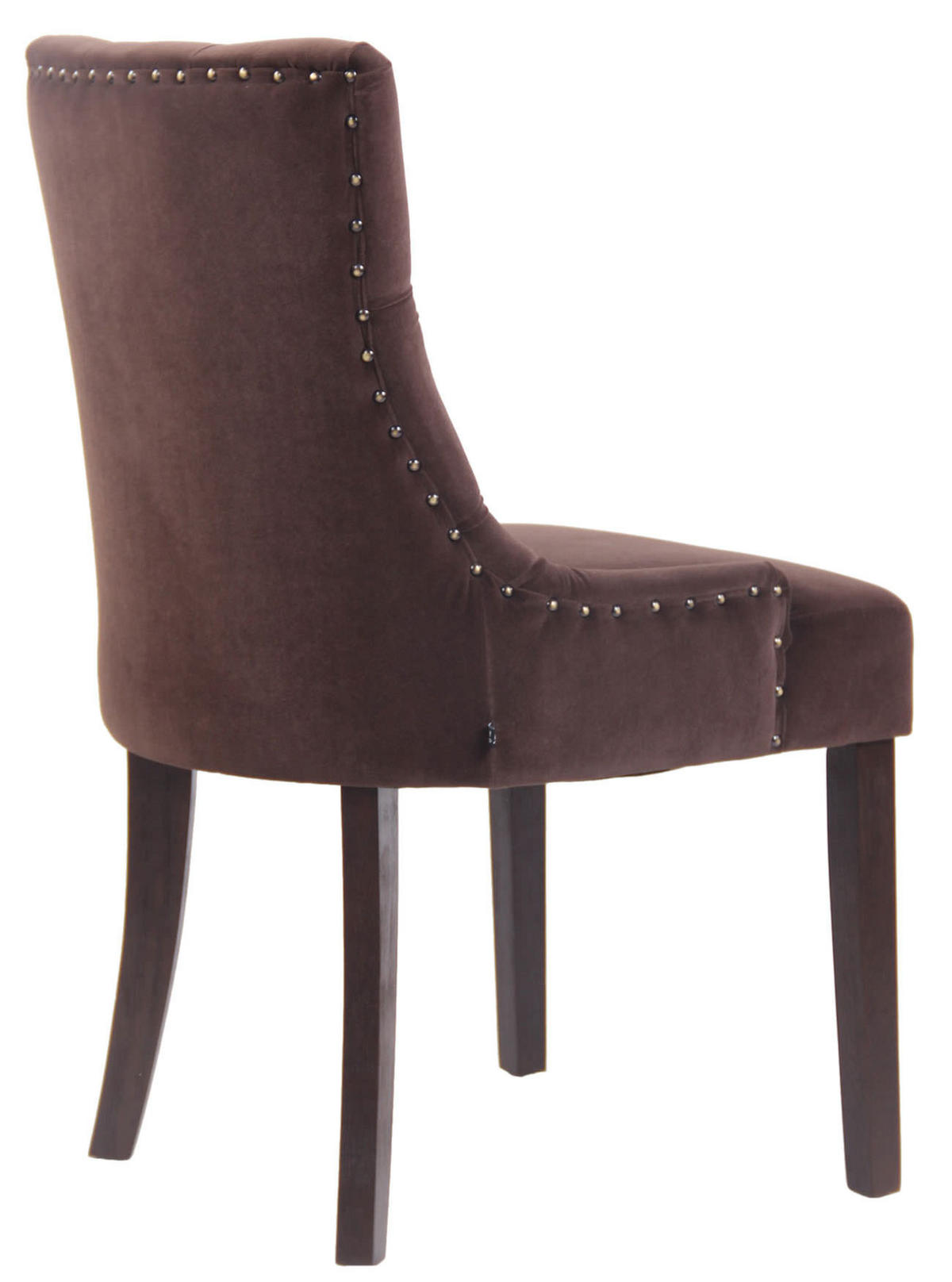 STUHL Samt braun - Braun, Holz/Textil (55/92/58cm) - CLP