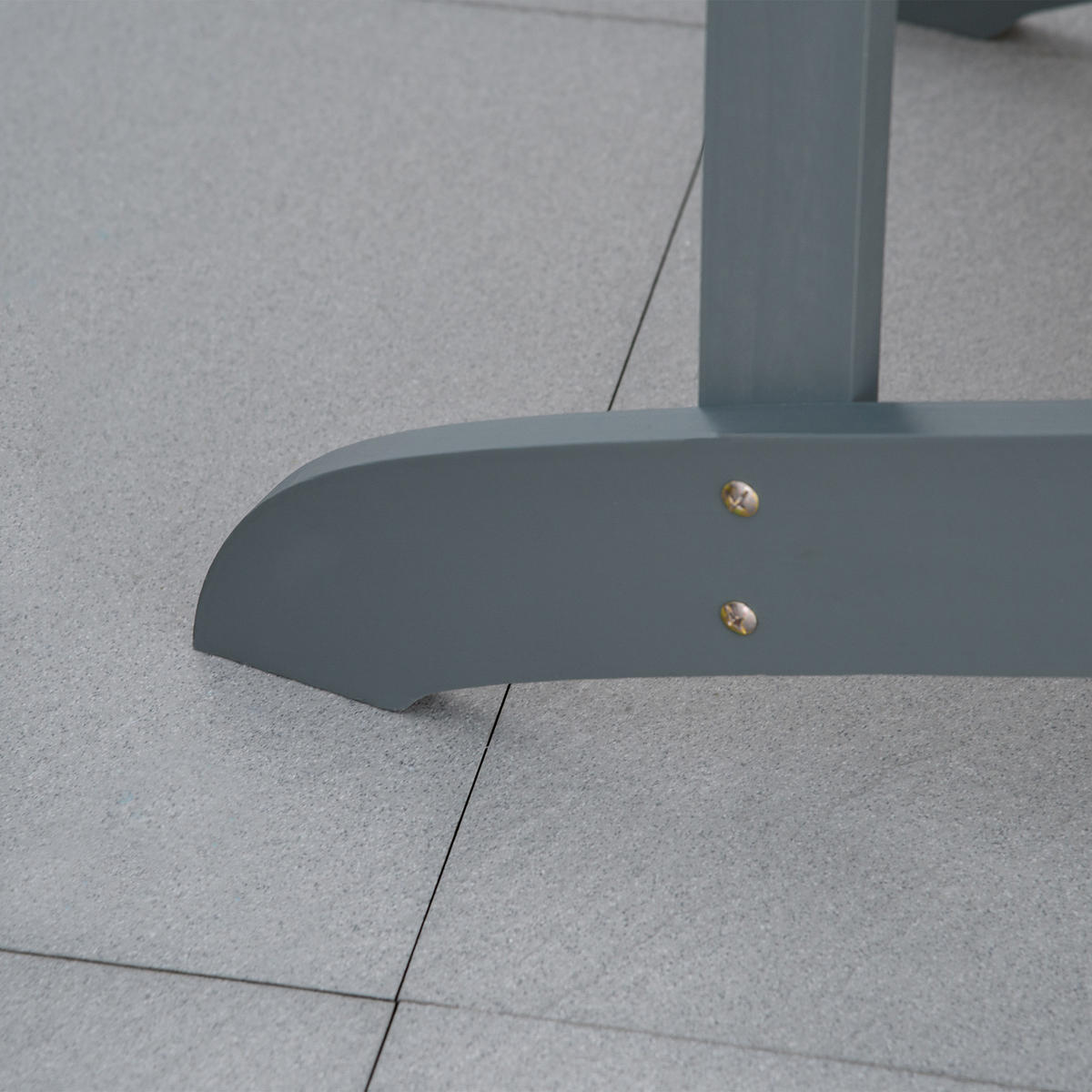 ADIRONDACK-GARTENSTUHL mit Becherhalter Gartenliege Balkonstuhl Massivholz Dunkelgrau - Dunkelgrau, Holz (95/93/72cm) - Outsunny