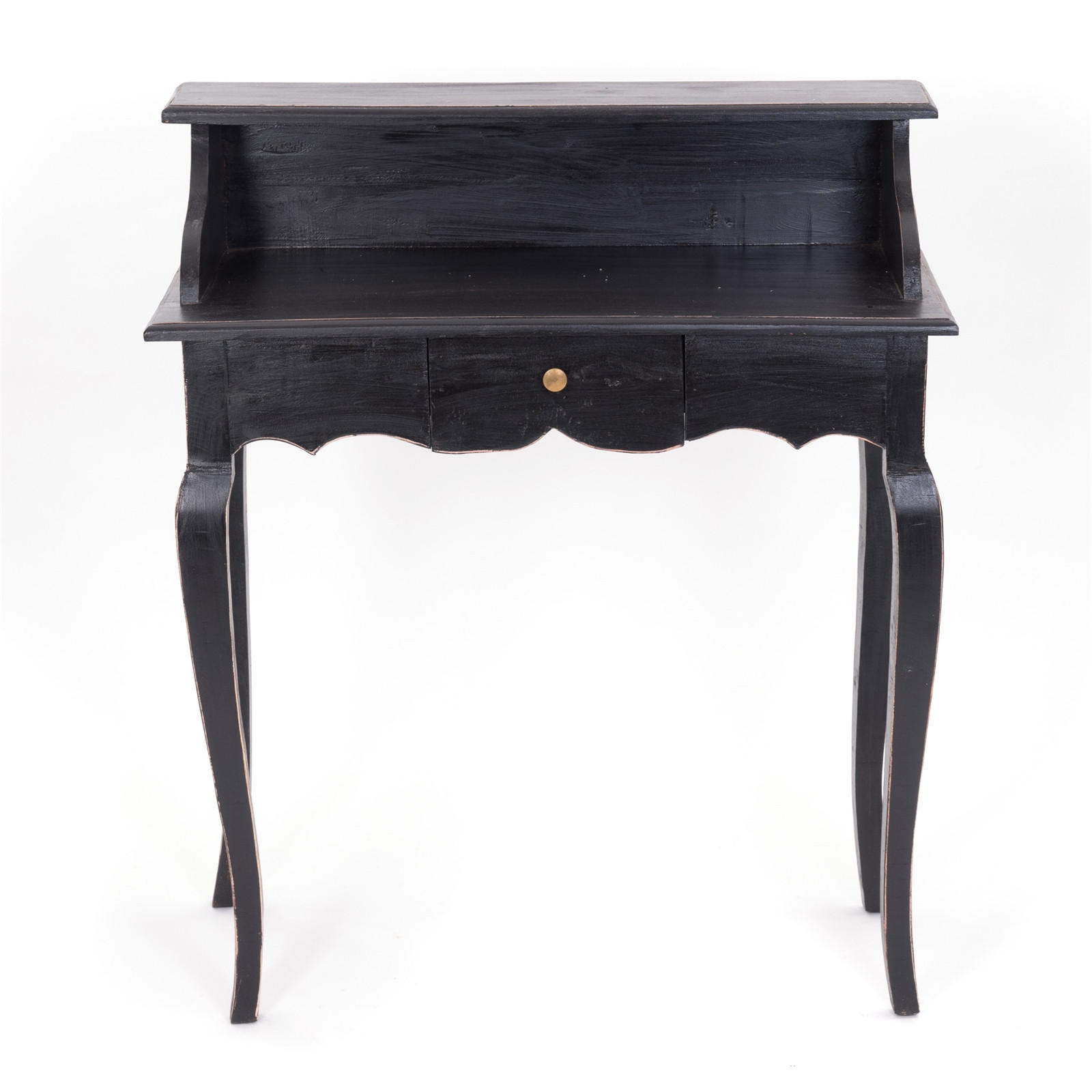 SEKRETÄR Napoleon Mahagoni Massivholz, mit Schublade 09 voodoo - schwarz - Schwarz, Holz (40/80/92cm) - DESIGN DELIGHTS
