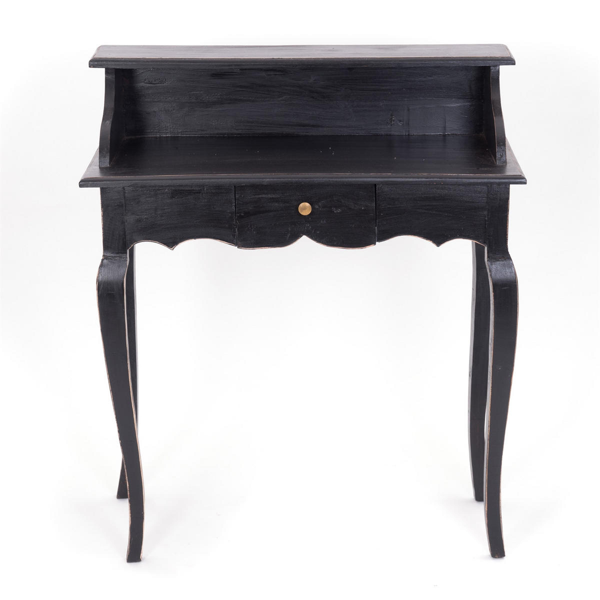 SEKRETÄR Napoleon Mahagoni Massivholz, mit Schublade 09 voodoo - schwarz - Schwarz, Holz (40/80/92cm) - DESIGN DELIGHTS