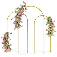 ROSENBOGEN-SET DE-18333 3-teilig, Höhen 1,8/2,0/2,2 m Gold - Goldfarben, Metall (40/220/120cm) - ComfortXL