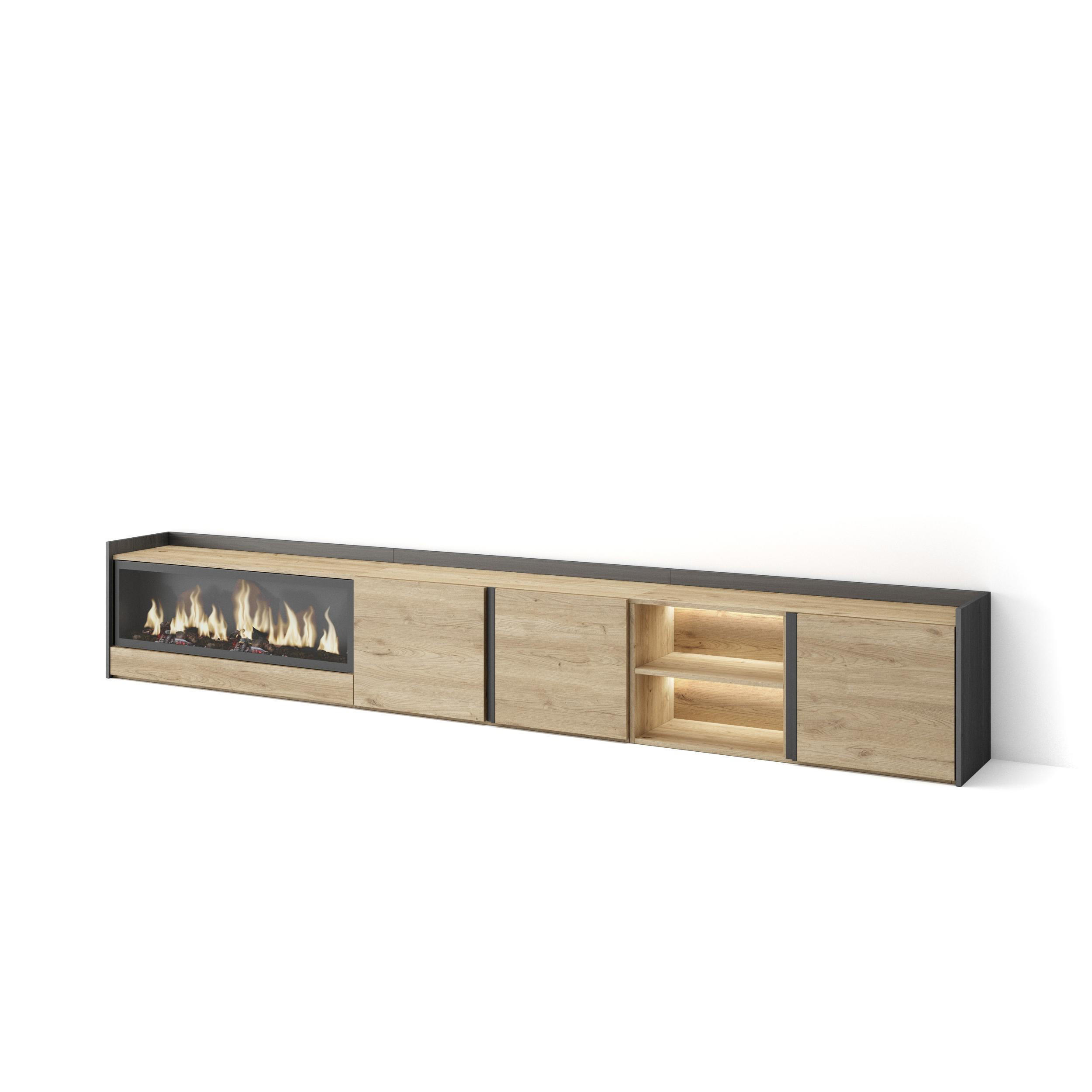 Skraut Home Lowboard, Eiche 315x50x35 cm