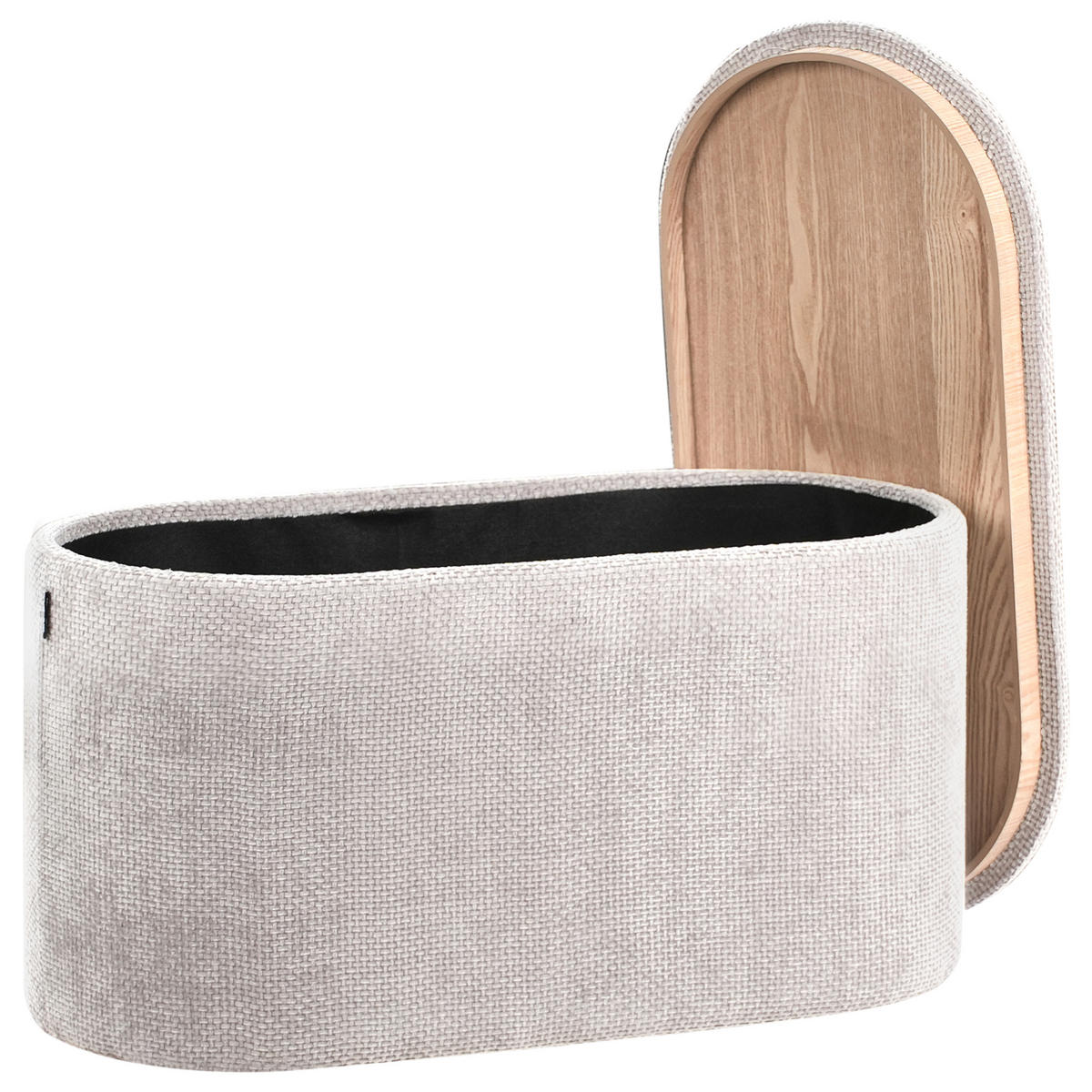 SITZBANK Grau Artas - Grau, Textil (79/45/38cm) - Beliani