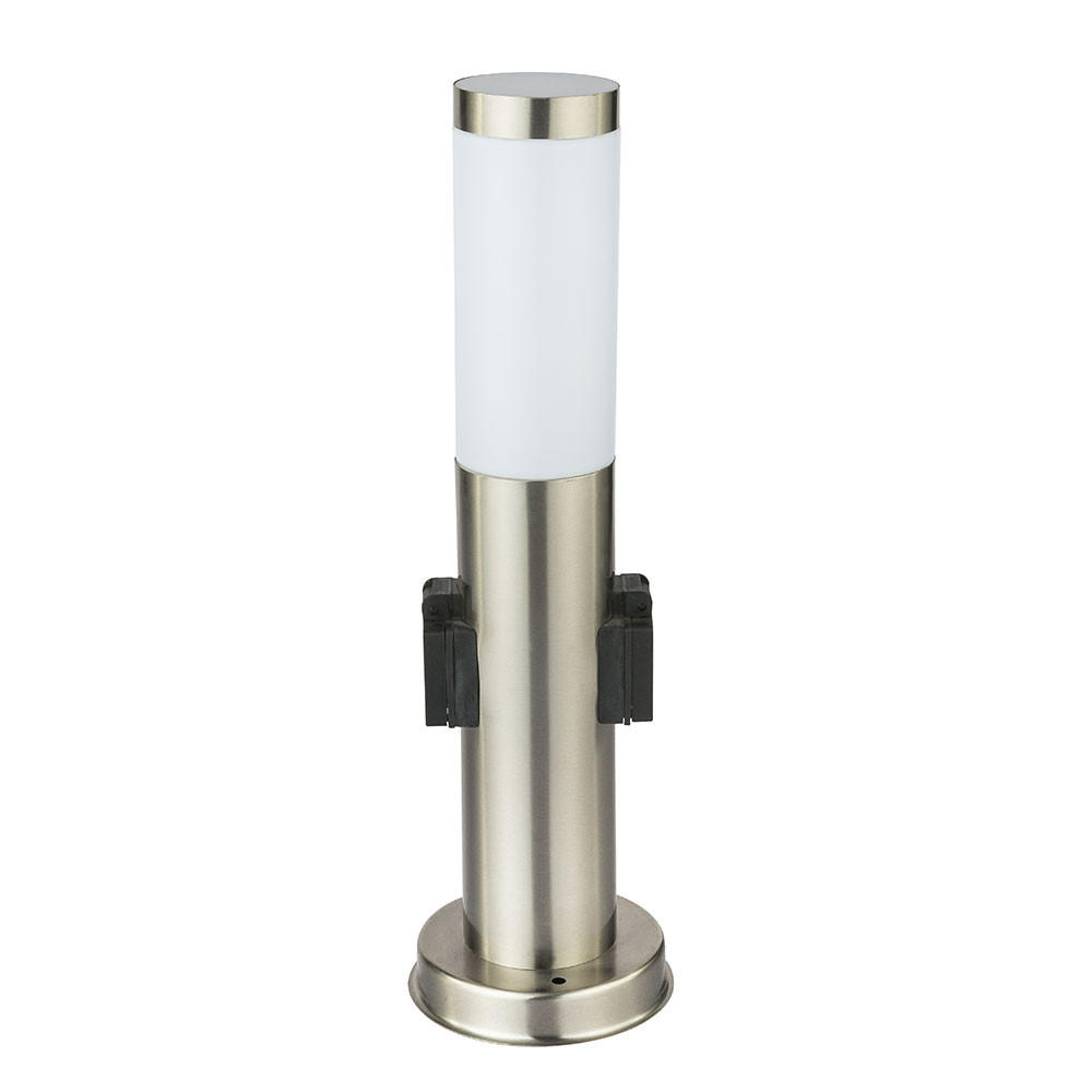 LED WEGELEUCHTE Silber Opal - Silberfarben, Metall (7.6/7.6/45cm)