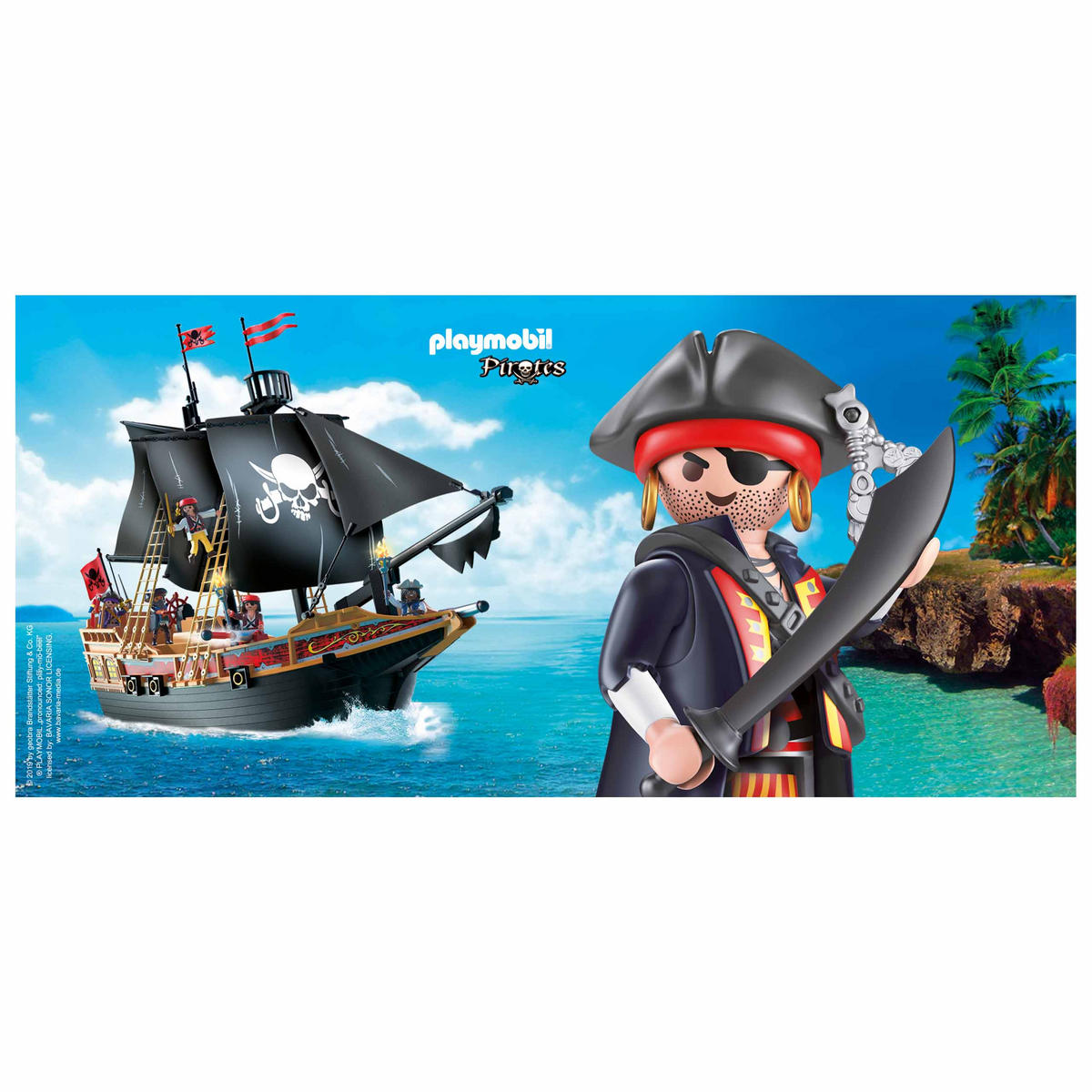 BECHER Playmobil Piraten Blau 320 ml - Blau, Keramik (0.32L) - Playmobil