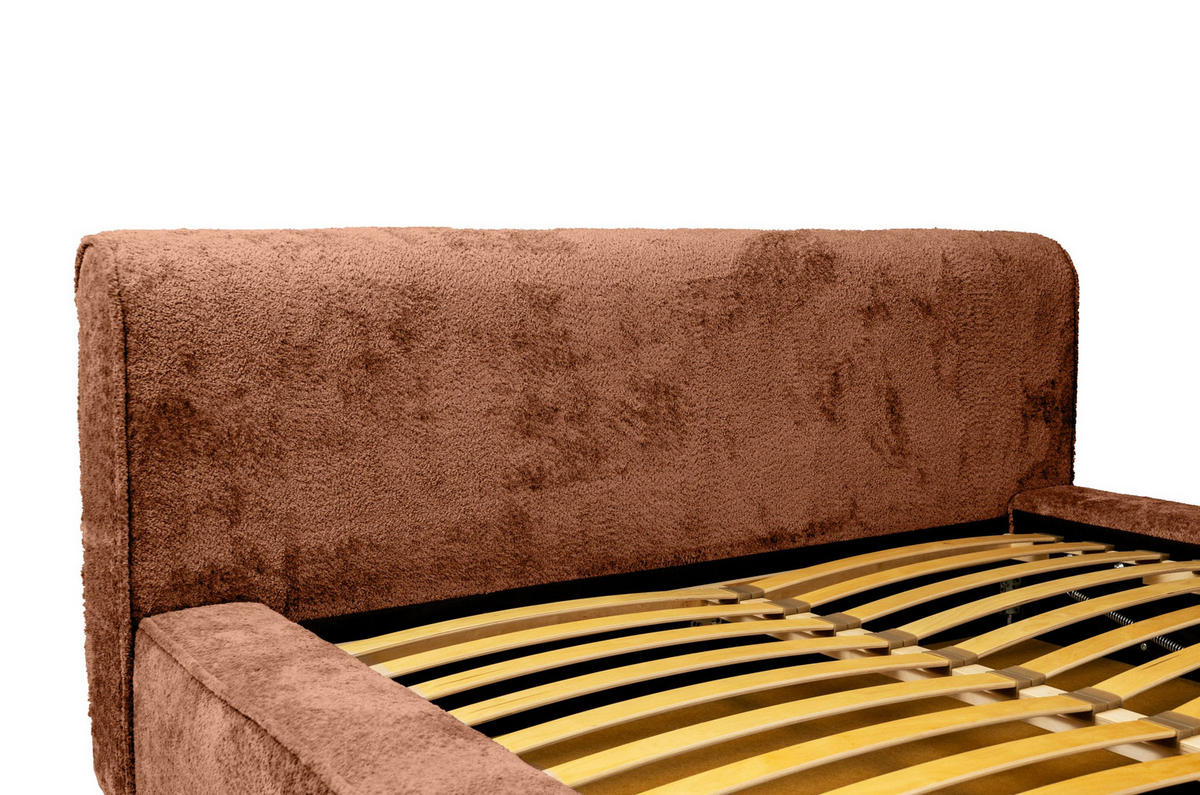 POLSTERBETT aus Polstermaterial Pedrosa 180x200 cm, Braun - Braun, Textil (180/200cm) - Fedve