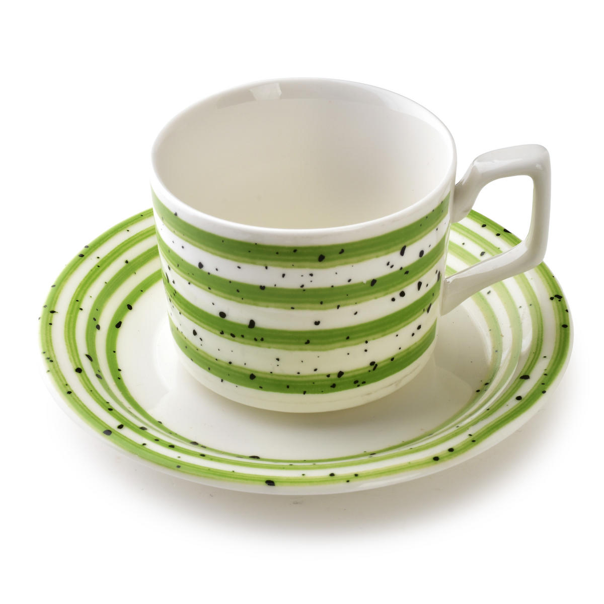 TASSE Joy grün 6er Set 42/18/7 cm Porzellan - Grün, Keramik (0.21L) - Mondex