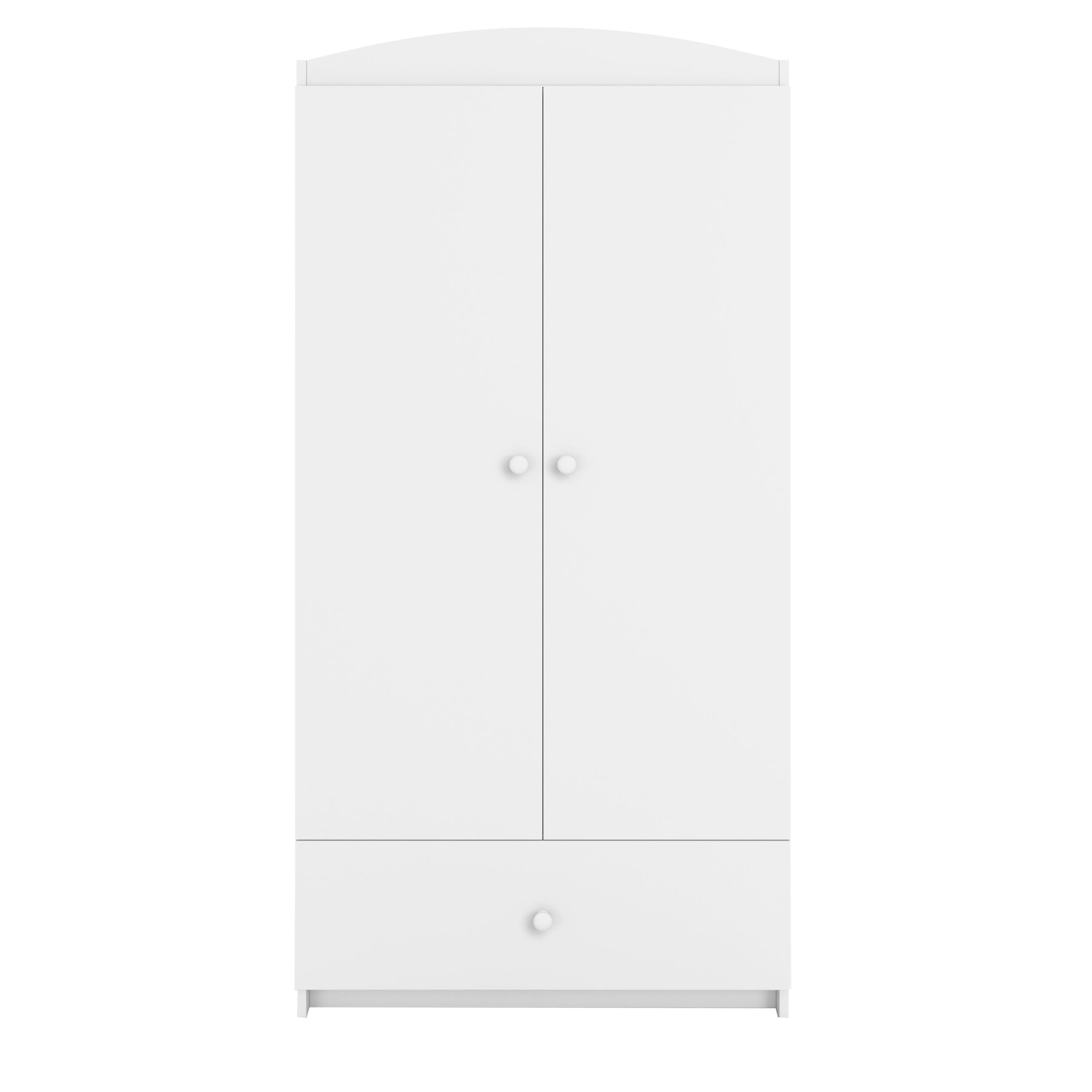 KINDERKLEIDERSCHRANK Basic - Weiß, Holzwerkstoff (90/175/52cm) - RAUMHIRSCH FURNITURE