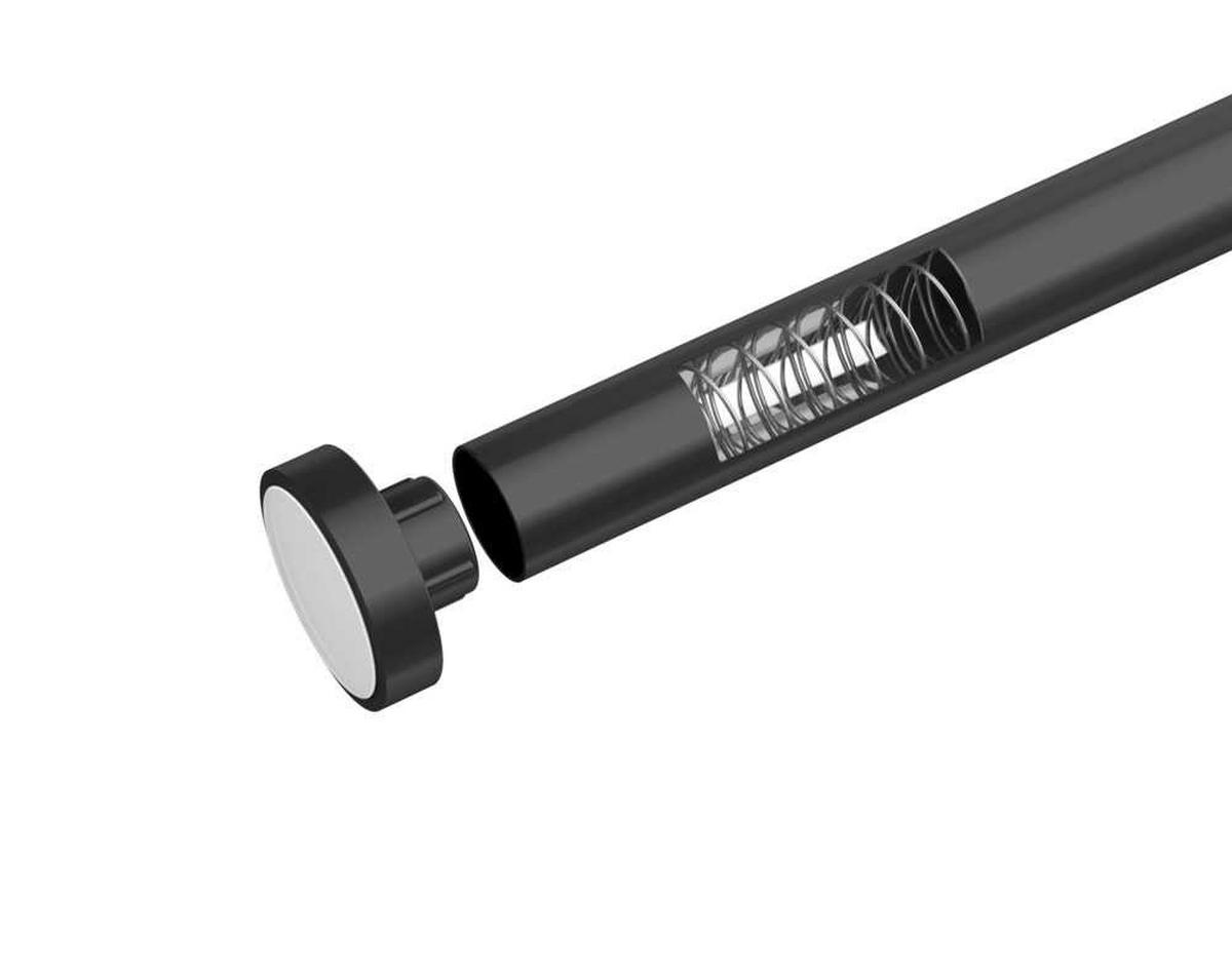 TELESKOP- Duschstange Luz - Schwarz, Metall (185cm) - Wenko